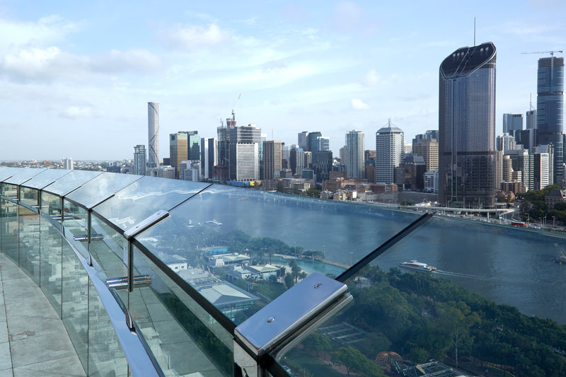 Structural balustrading with laminated glass for strength, durability and safety.