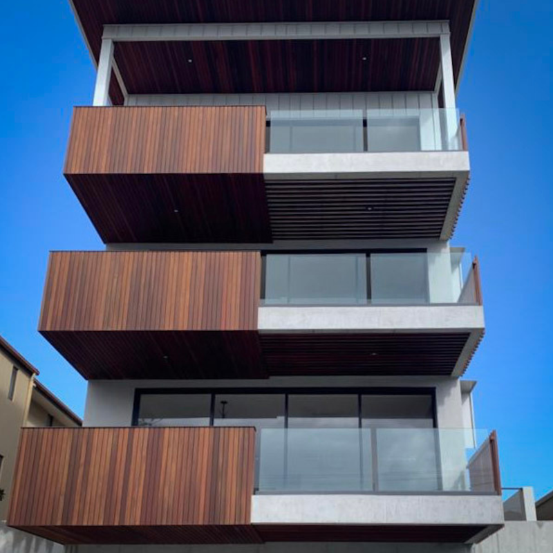 Structurally strong and safe, Polystrong balustrading on a residential building.