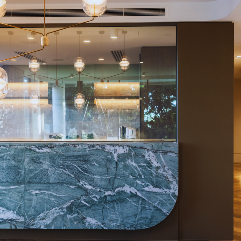 Switch Glass turned on in living room showcasing switchable glass