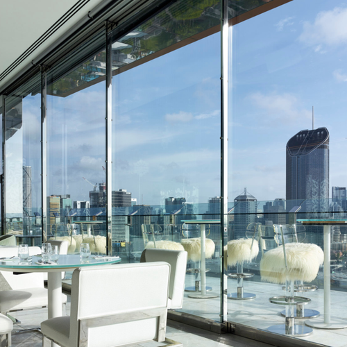 High-performance structural glass balustrade providing impact resistance and transparency for outdoor spaces